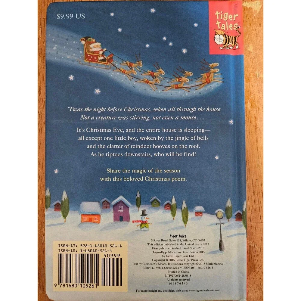 Christmas Children's Book Twas the Night Before Christmas Hard Cover - Picture 2 of 2
